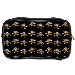 Dancing Clowns Black Toiletries Bag (one Side) by TetiBright