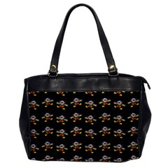 Dancing Clowns Black Oversize Office Handbag by TetiBright