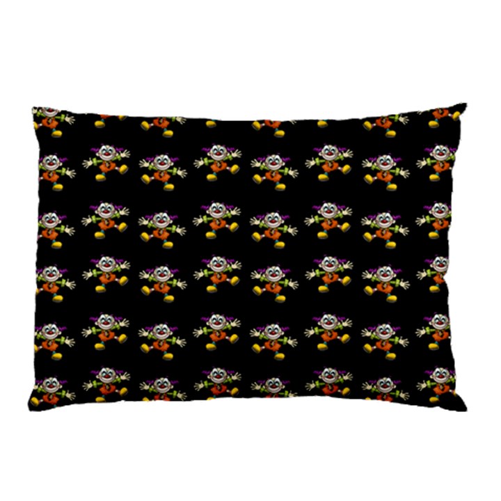 Dancing Clowns Black Pillow Case (Two Sides)