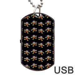 Dancing Clowns Black Dog Tag Usb Flash (one Side) by TetiBright