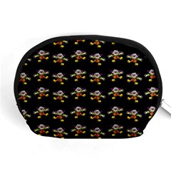 Dancing Clowns Black Accessory Pouch (medium) by TetiBright