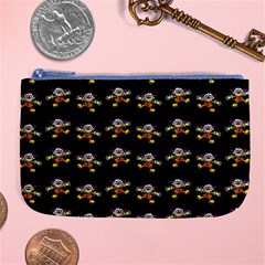 Dancing Clowns Black Large Coin Purse by TetiBright