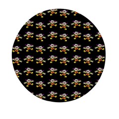 Dancing Clowns Black Mini Round Pill Box by TetiBright