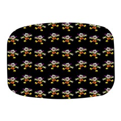 Dancing Clowns Black Mini Square Pill Box by TetiBright