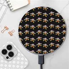 Dancing Clowns Black Wireless Charger by TetiBright