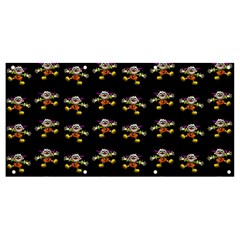 Dancing Clowns Black Banner And Sign 8  X 4  by TetiBright