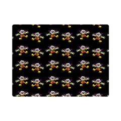 Dancing Clowns Black One Side Premium Plush Fleece Blanket (mini) by TetiBright