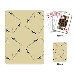 Fishing Rods Pattern Brown Playing Cards Single Design (rectangle) by TetiBright