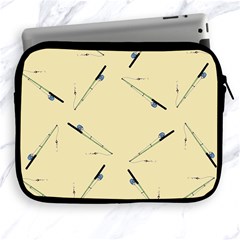 Fishing Rods Pattern Brown Apple Ipad 2/3/4 Zipper Cases by TetiBright