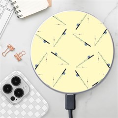 Fishing Rods Pattern Brown Wireless Charger by TetiBright