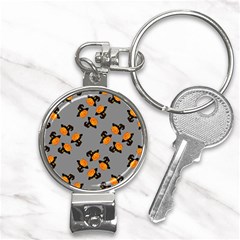 Pumpkin Heads With Hat Gray Nail Clippers Key Chain