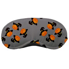 Pumpkin Heads With Hat Gray Sleeping Mask by TetiBright