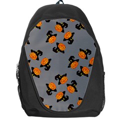 Pumpkin Heads With Hat Gray Backpack Bag by TetiBright