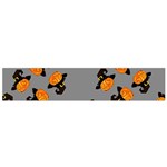 Pumpkin Heads With Hat Gray Small Premium Plush Fleece Scarf Back