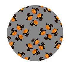 Pumpkin Heads With Hat Gray Mini Round Pill Box (pack Of 3)