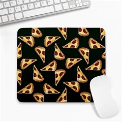 Pizza Slices Pattern Green Large Mousepad by TetiBright