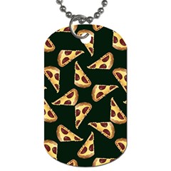 Pizza Slices Pattern Green Dog Tag (one Side) by TetiBright