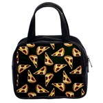 Pizza Slices Pattern Green Classic Handbag (Two Sides) Front