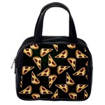 Pizza Slices Pattern Green Classic Handbag (Two Sides) Back