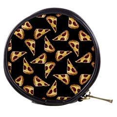 Pizza Slices Pattern Green Mini Makeup Bag by TetiBright