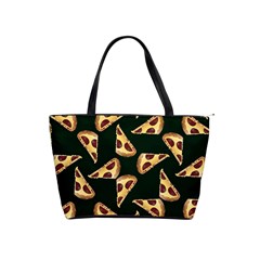 Pizza Slices Pattern Green Classic Shoulder Handbag by TetiBright