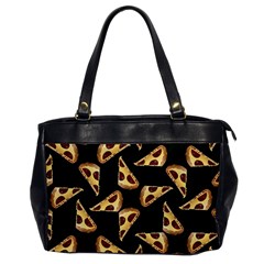 Pizza Slices Pattern Green Oversize Office Handbag by TetiBright