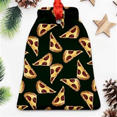 Pizza Slices Pattern Green Ornament (bell) by TetiBright