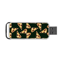 Pizza Slices Pattern Green Portable Usb Flash (one Side) by TetiBright