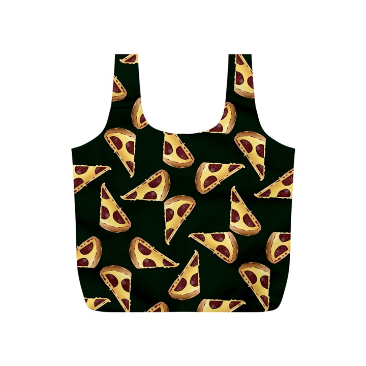 Pizza Slices Pattern Green Full Print Recycle Bag (S)