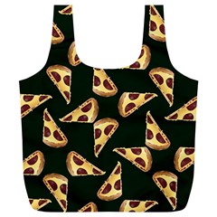 Pizza Slices Pattern Green Full Print Recycle Bag (xl) by TetiBright