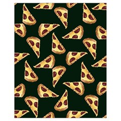 Pizza Slices Pattern Green Drawstring Bag (small) by TetiBright