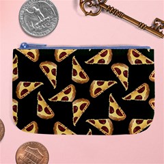 Pizza Slices Pattern Green Large Coin Purse by TetiBright