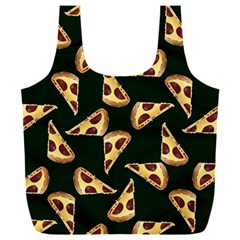 Pizza Slices Pattern Green Full Print Recycle Bag (xxl) by TetiBright