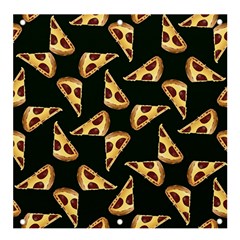 Pizza Slices Pattern Green Banner And Sign 4  X 4  by TetiBright