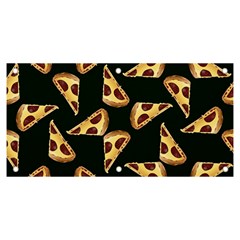 Pizza Slices Pattern Green Banner And Sign 6  X 3  by TetiBright