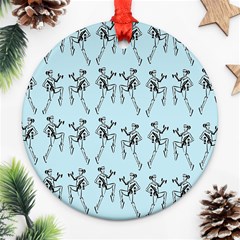 Jogging Lady On Blue Ornament (round) by TetiBright