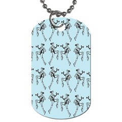 Jogging Lady On Blue Dog Tag (one Side) by TetiBright