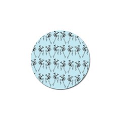 Jogging Lady On Blue Golf Ball Marker by TetiBright