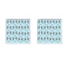 Jogging Lady On Blue Cufflinks (square) by TetiBright