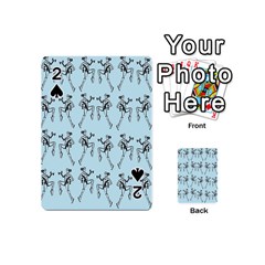 Jogging Lady On Blue Playing Cards 54 Designs (mini) by TetiBright