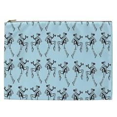 Jogging Lady On Blue Cosmetic Bag (xxl) by TetiBright