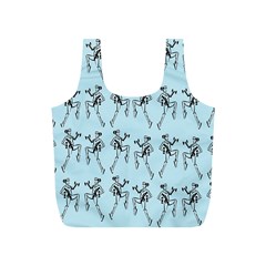 Jogging Lady On Blue Full Print Recycle Bag (s) by TetiBright