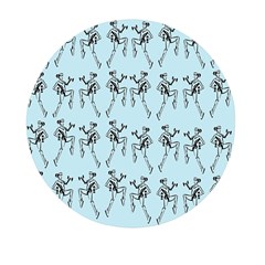 Jogging Lady On Blue Mini Round Pill Box (pack Of 5) by TetiBright