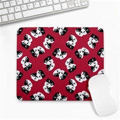 Theater Masks Burgundy Large Mousepad by TetiBright