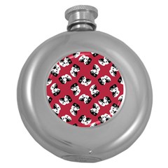 Theater Masks Burgundy Round Hip Flask (5 Oz) by TetiBright