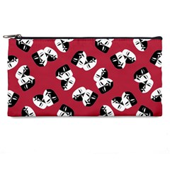 Theater Masks Burgundy Pencil Case by TetiBright