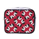 Theater Masks Burgundy Mini Toiletries Bag (One Side) Front