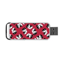 Theater Masks Burgundy Portable Usb Flash (one Side) by TetiBright