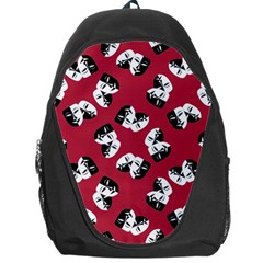 Theater Masks Burgundy Backpack Bag by TetiBright