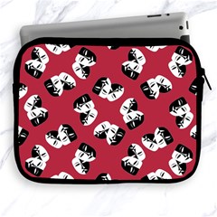 Theater Masks Burgundy Apple Ipad 2/3/4 Zipper Cases by TetiBright